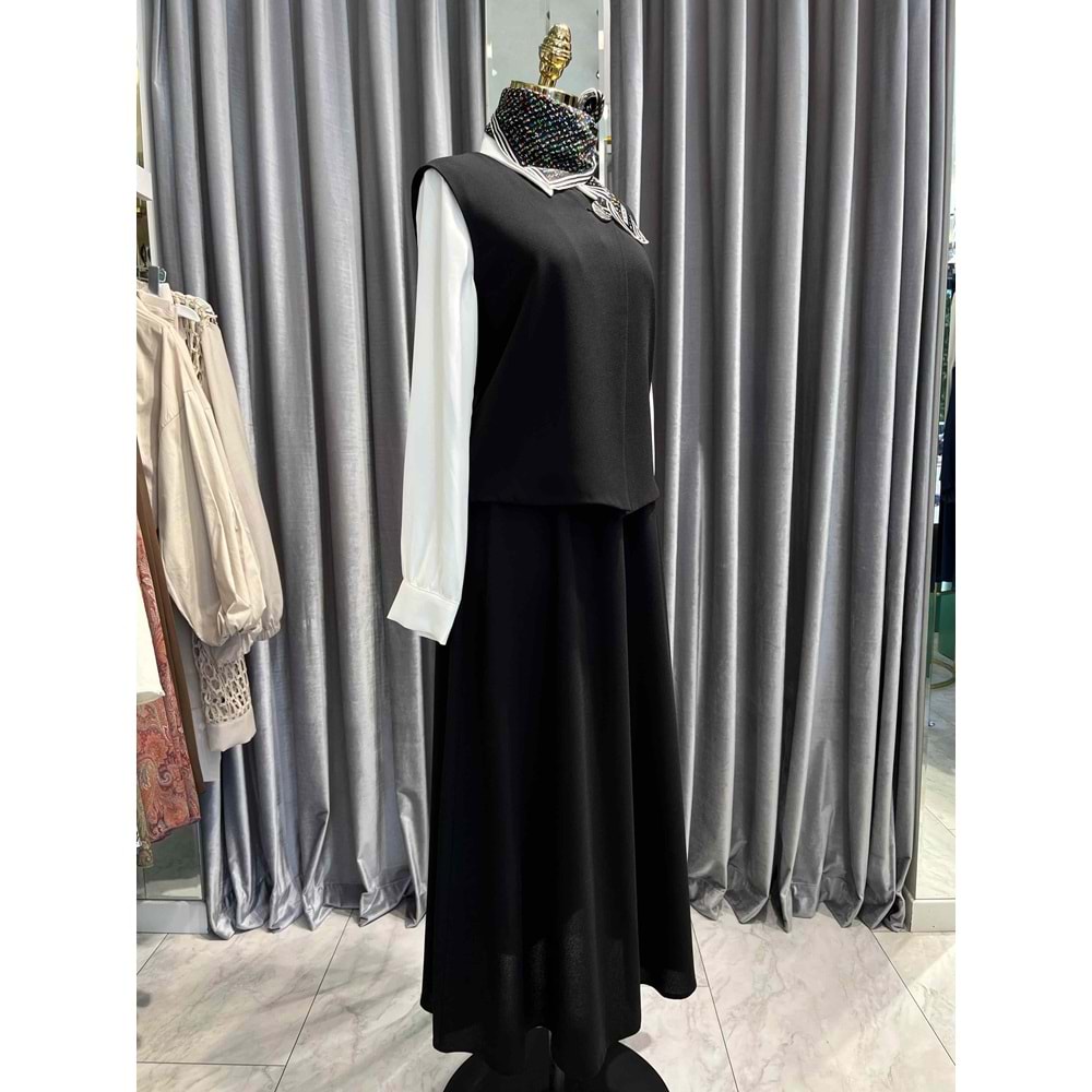 TRİPEN ETEKLİ TAKIM - SİYAH - 3