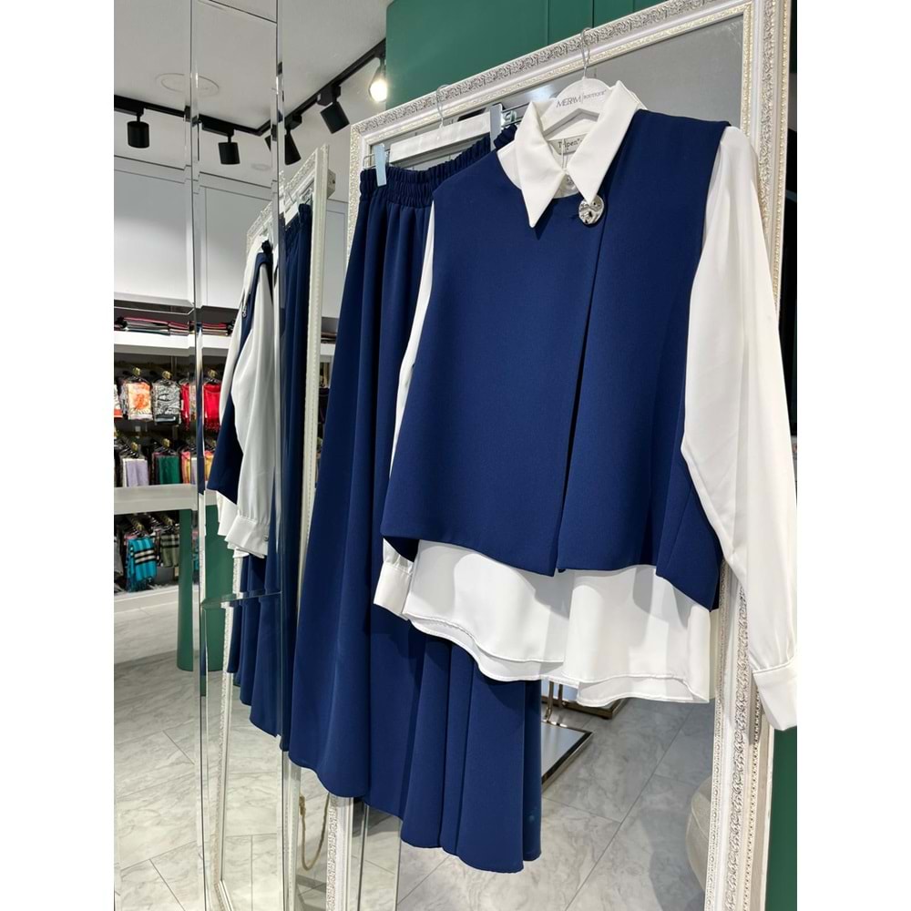 TRİPEN ETEKLİ TAKIM - LACİVERT - 3