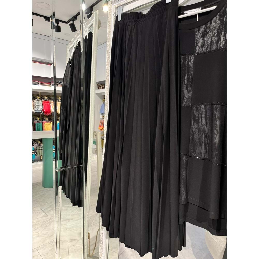 CLEMENCE ETEKLİ TAKIM - SİYAH - 48