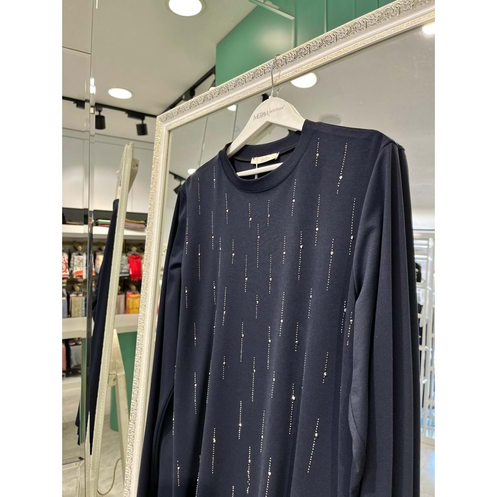 ADN TAŞLI TUNİK 302 - LACİVERT - 1