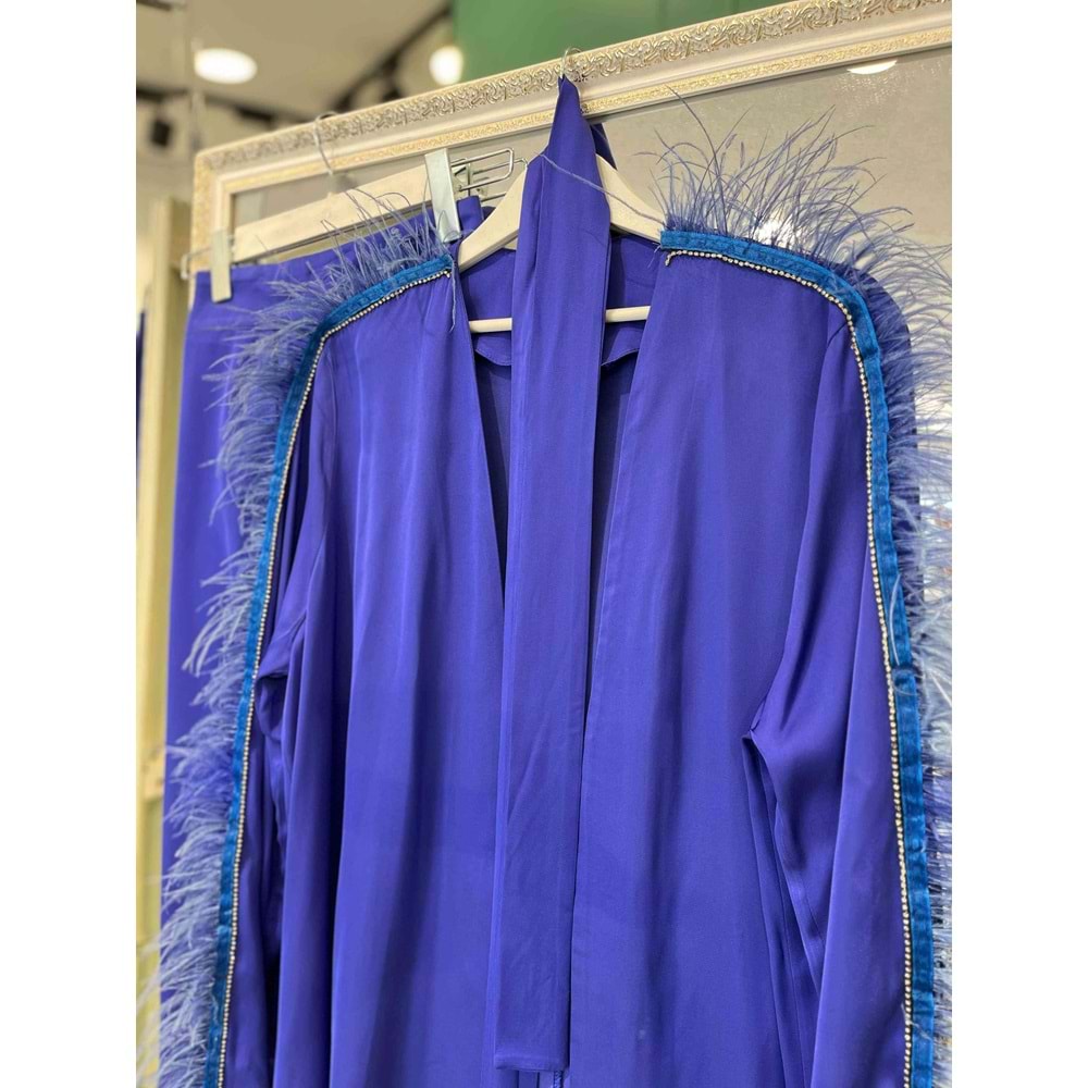 LİSA TÜYLÜ PANTOLON TAKIM - MAVİ - 1