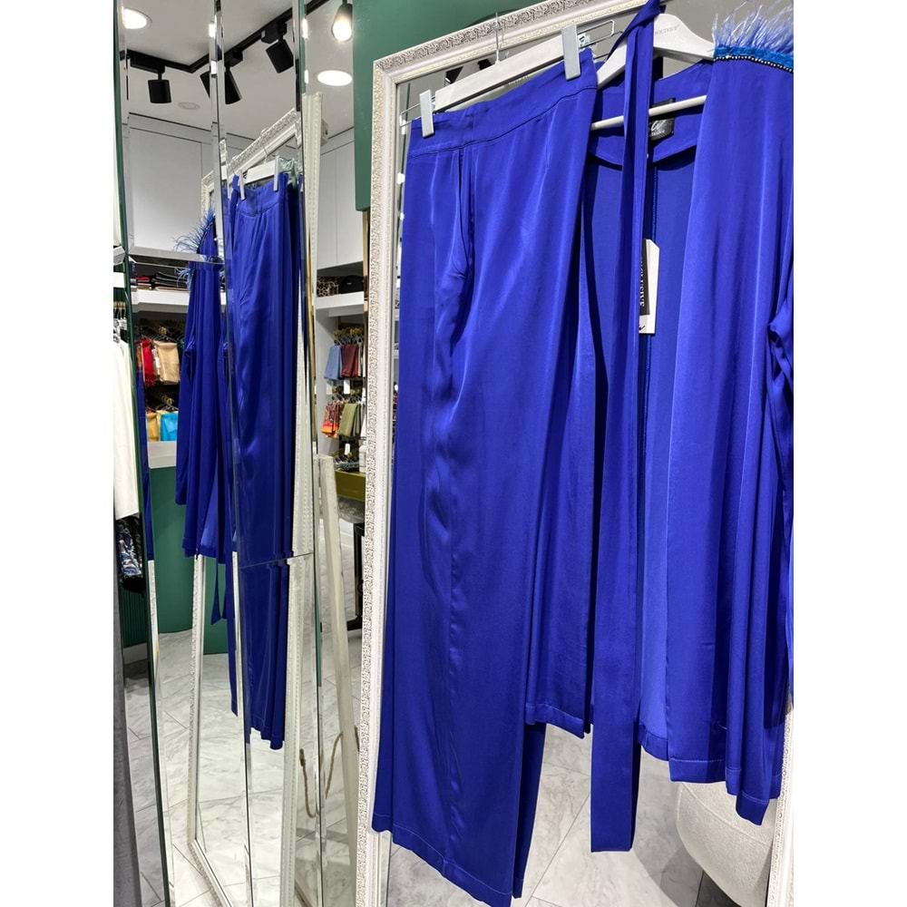 LİSA TÜYLÜ PANTOLON TAKIM - MAVİ - 1