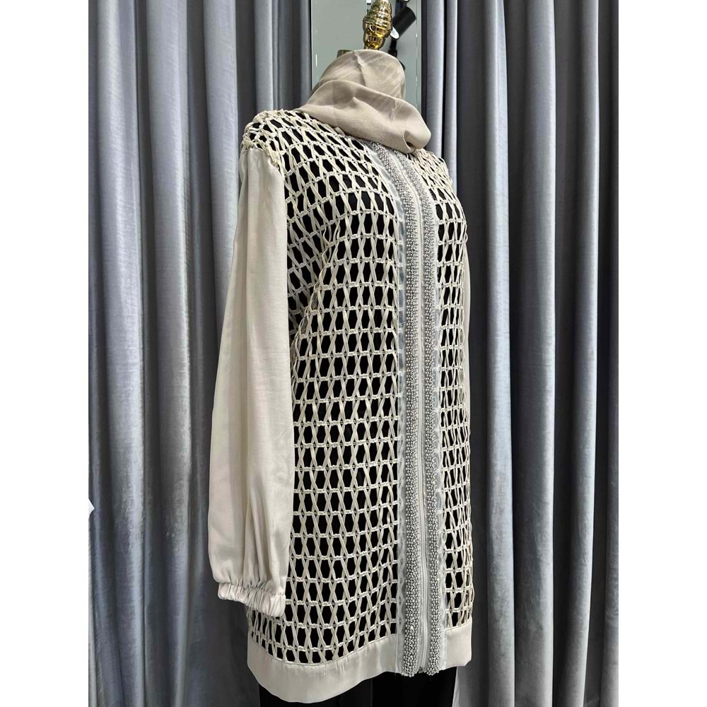 SELİNADA FİLE CEKET - BEJ - 40