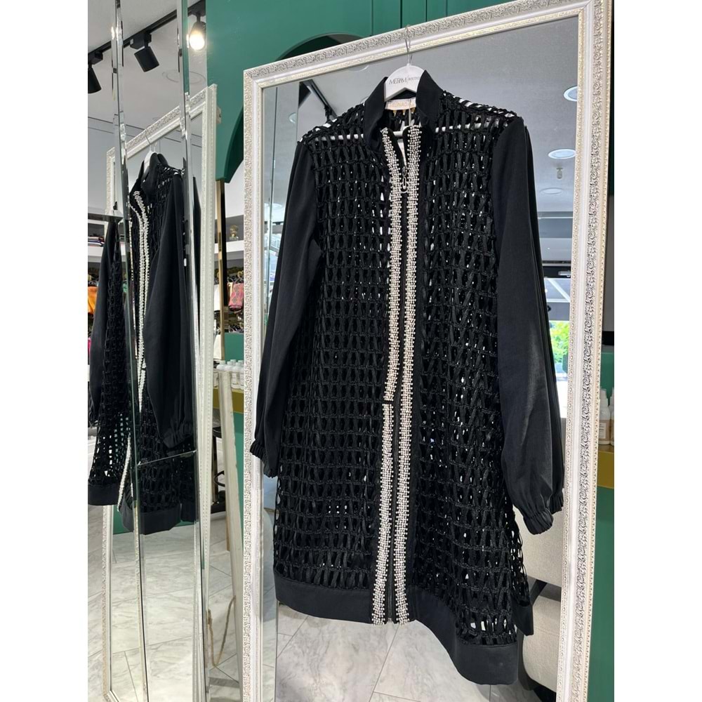 SELİNADA FİLE CEKET - SİYAH - 38