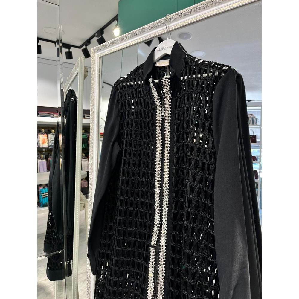 SELİNADA FİLE CEKET - SİYAH - 38