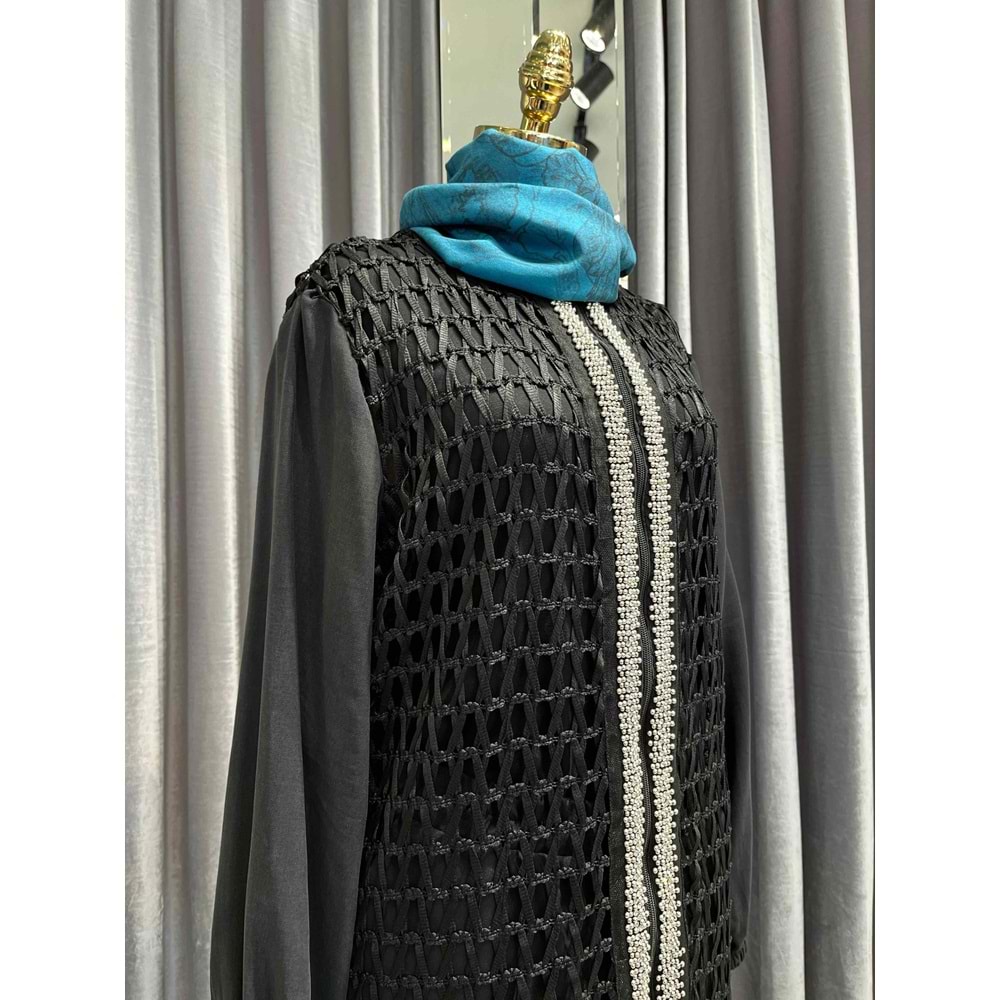 SELİNADA FİLE CEKET - SİYAH - 38