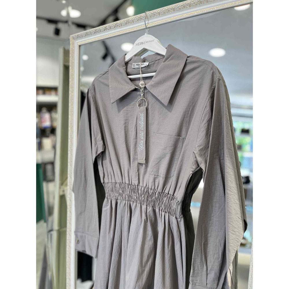 MARCHA ELBİSE 10660 - GRİ - 2