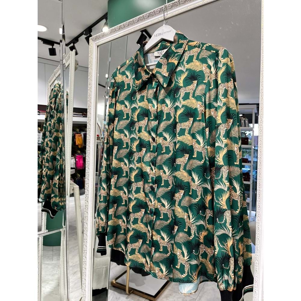 NARS KAPLANLI KREP GÖMLEK - DESENLİ - 2