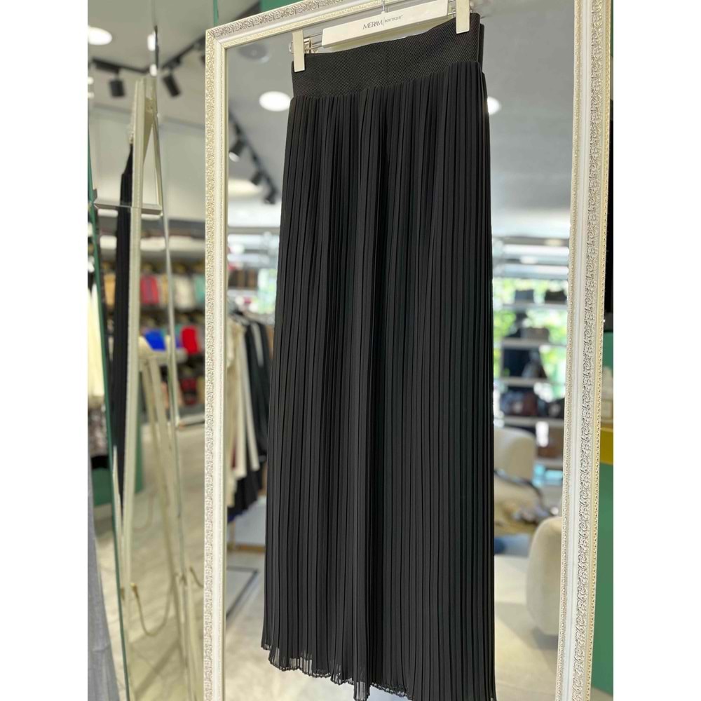 NURGÜN PİLİSELİ ETEK 3060 - SİYAH - 1