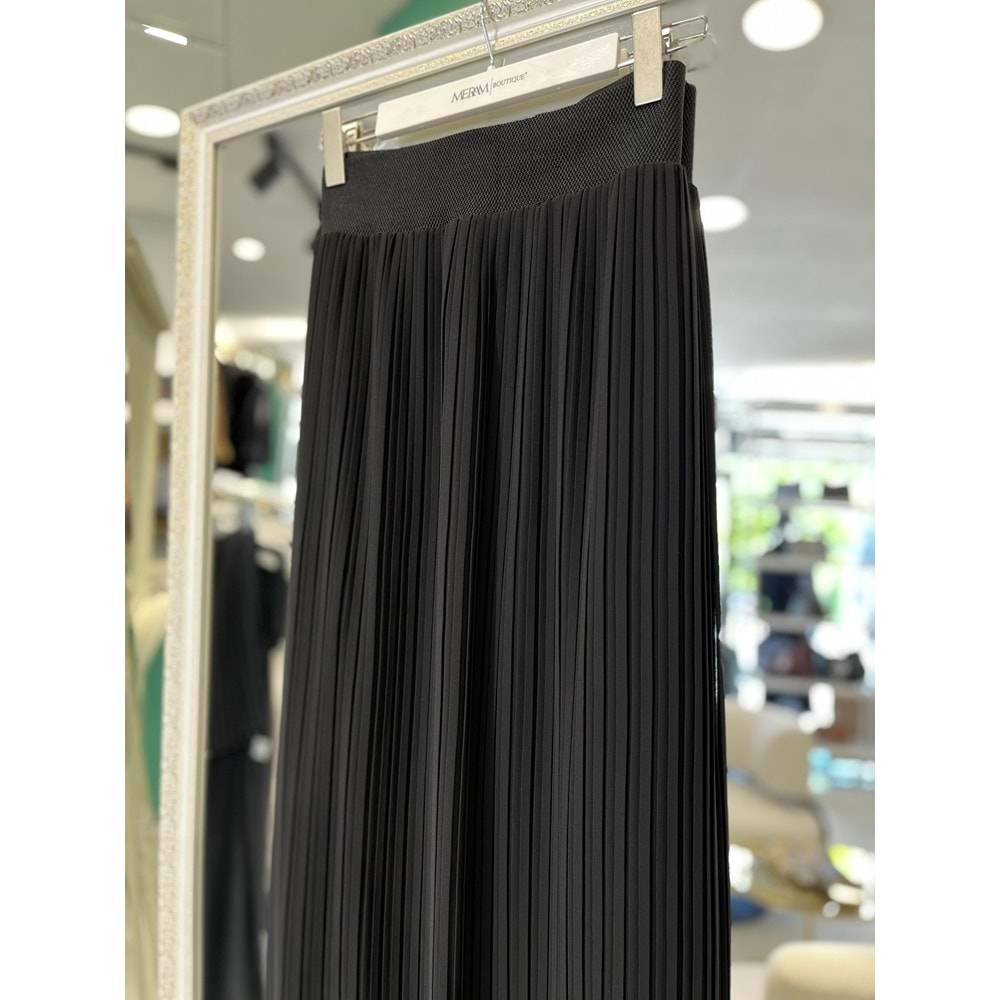 NURGÜN PİLİSELİ ETEK 3060 - SİYAH - 1