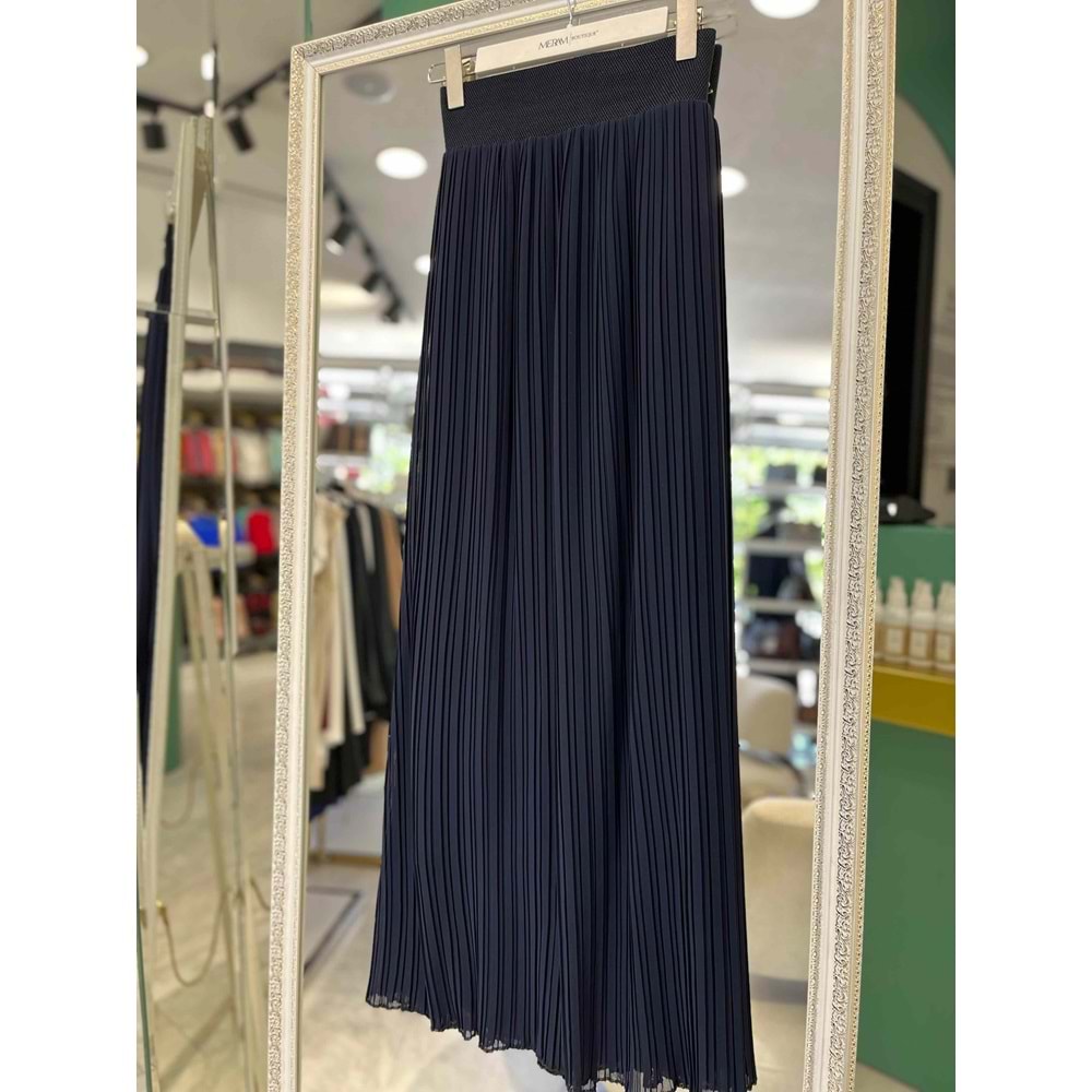 NURGÜN PİLİSELİ ETEK 3060 - LACİVERT - 1