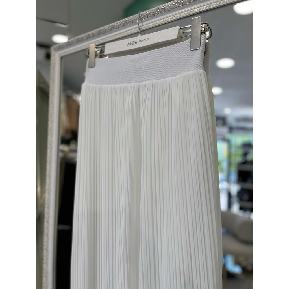 NURGÜN PİLİSELİ ETEK 3060 - BEYAZ - 2