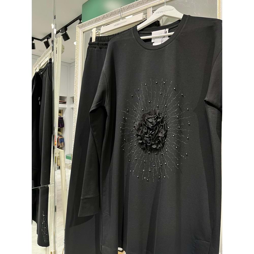 ZAFİRA ELLİE İKİLİ TAKIM - SİYAH - 1