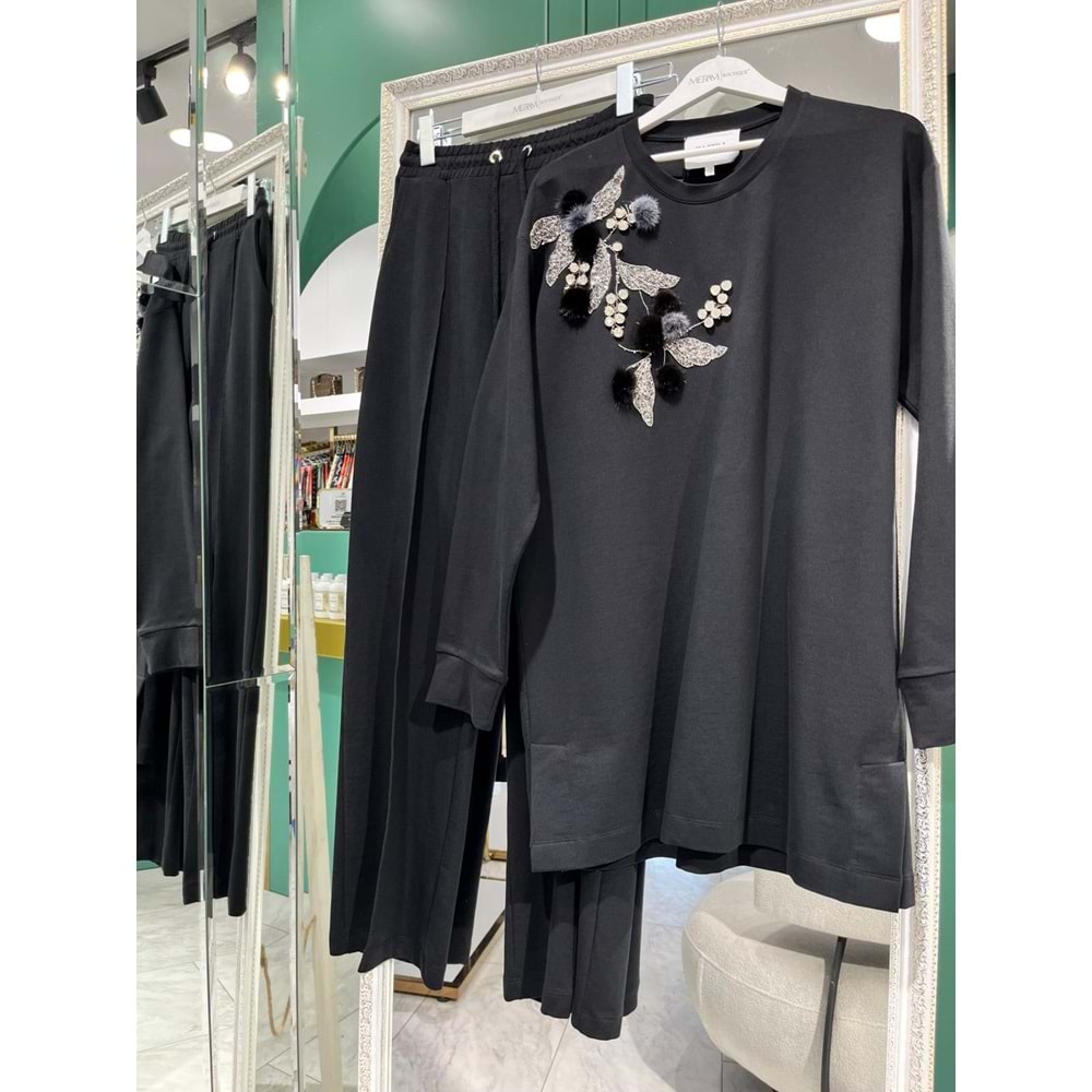 ZAFİRA VALERIA İKİLİ TAKIM - SİYAH - 2