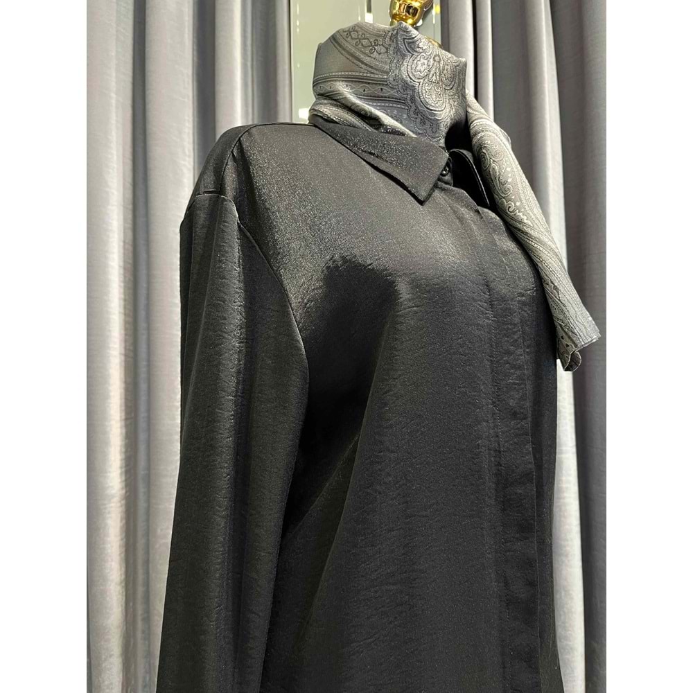 VUU SİMLİ GÖMLEK - SİYAH - 42