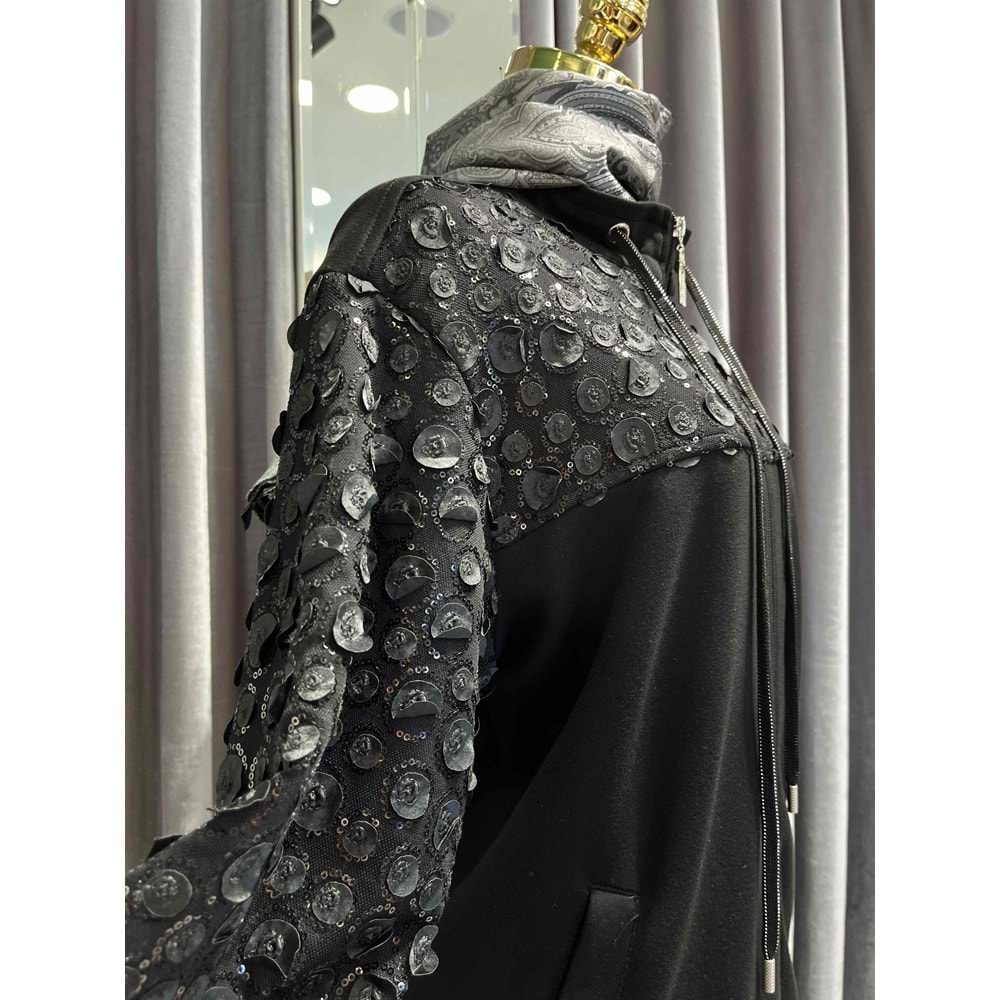 TRİPEN İŞLEMELİ CEKET - SİYAH - 4