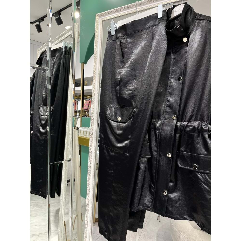 LİSA SATEN İKİLİ TAKIM 3055 - SİYAH - 3