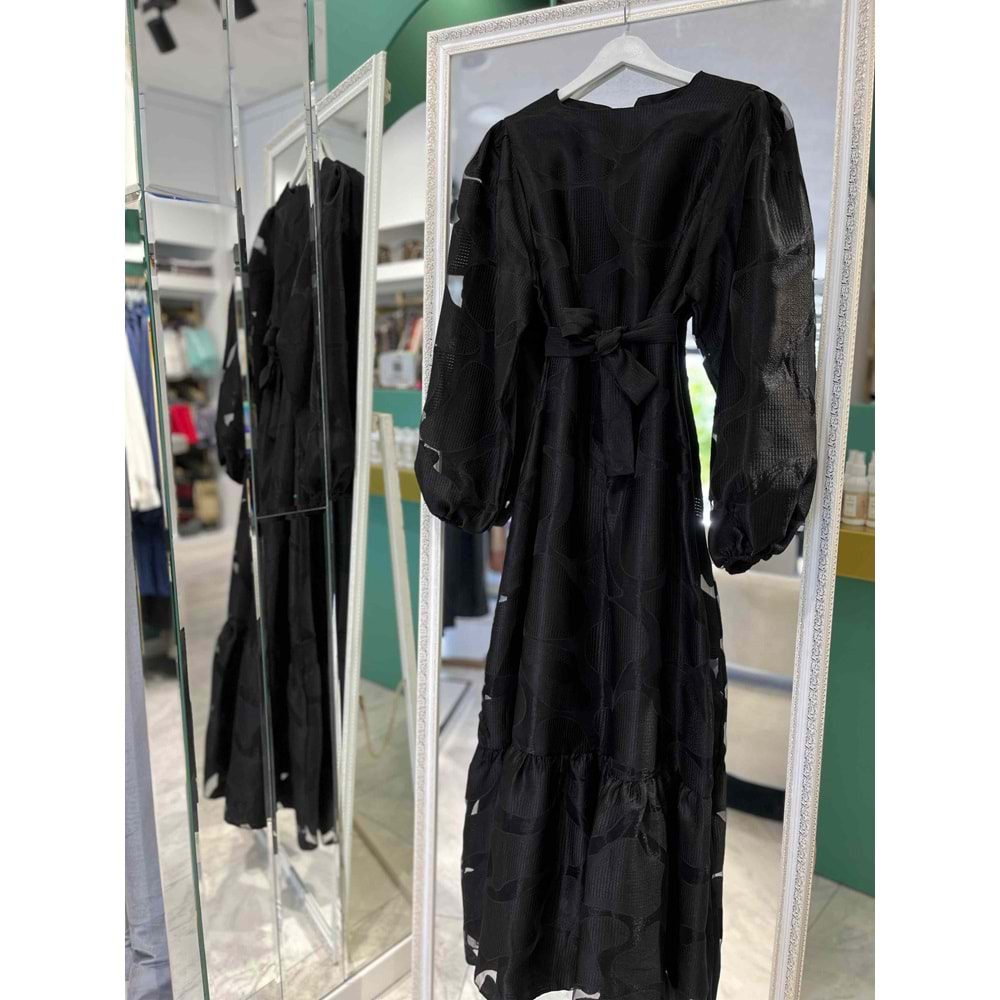 QASTEL BELLA JAKAR ELBİSE - SİYAH - 38