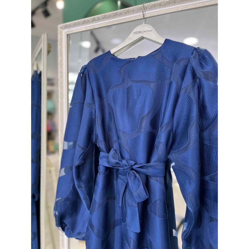 QASTEL BELLA JAKAR ELBİSE - LACİVERT - 44