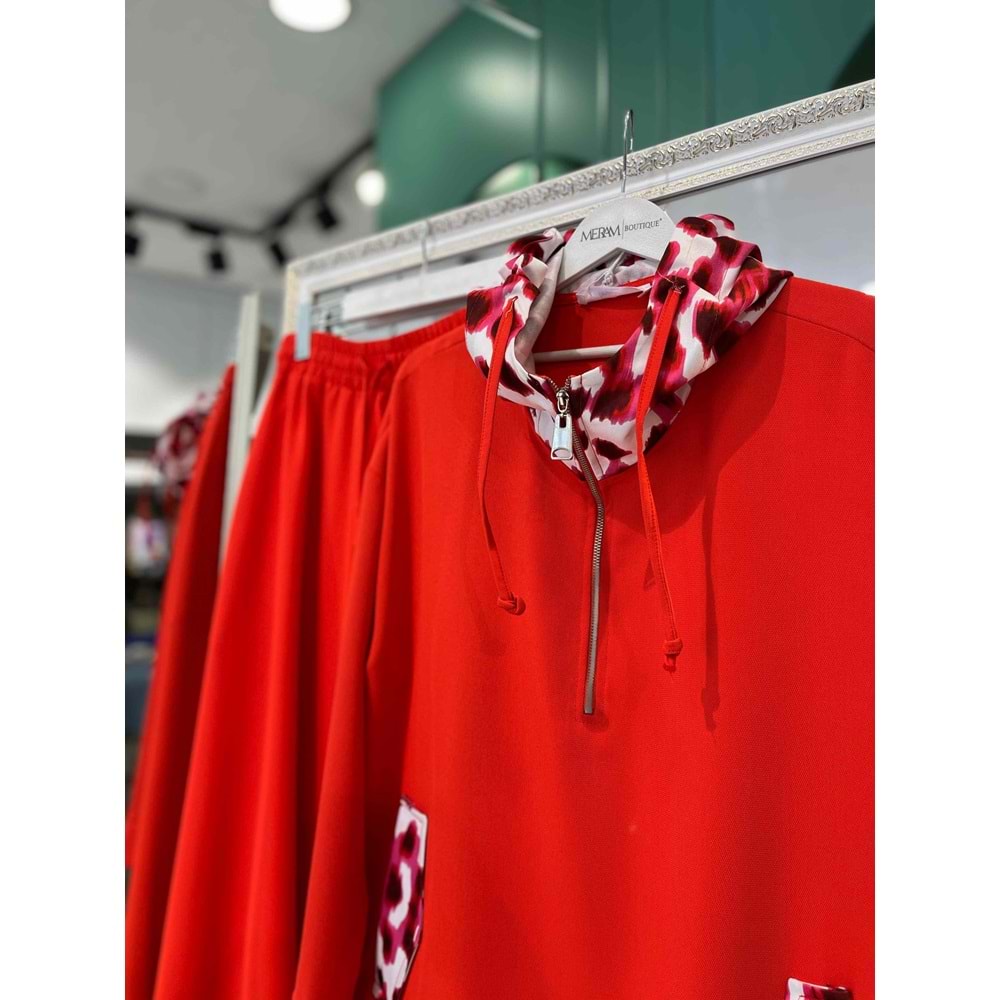 LİSA ETEKLİ TAKIM 3032 - TURUNCU - 1