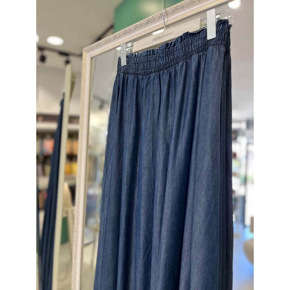 ADN LİYOSEL KOT ETEK - MAVİ - 2