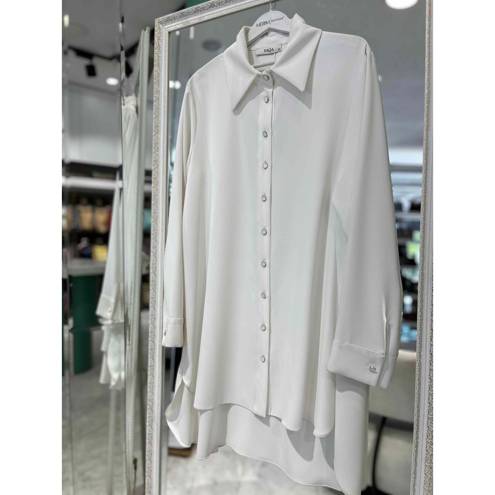 YAQA ELM GÖMLEK - BEYAZ - 42