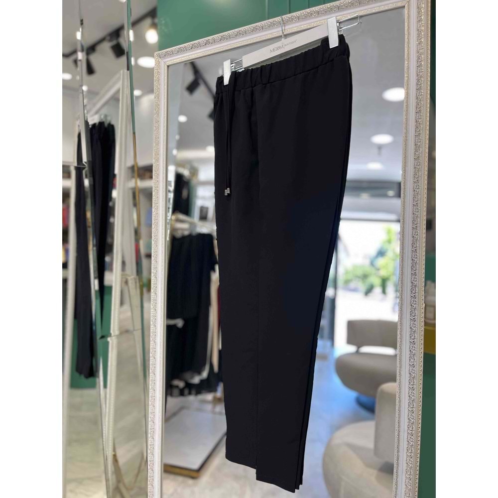 HÜMA KUMAŞ PANTOLON - SİYAH - 48