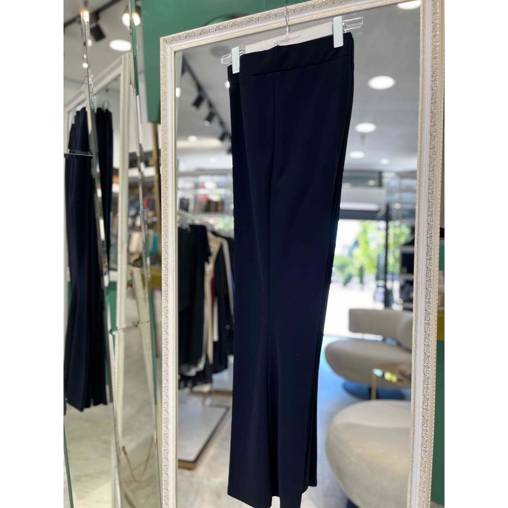 SENNUR İSPANYOL PAÇA PANTOLON - LACİVERT - 50