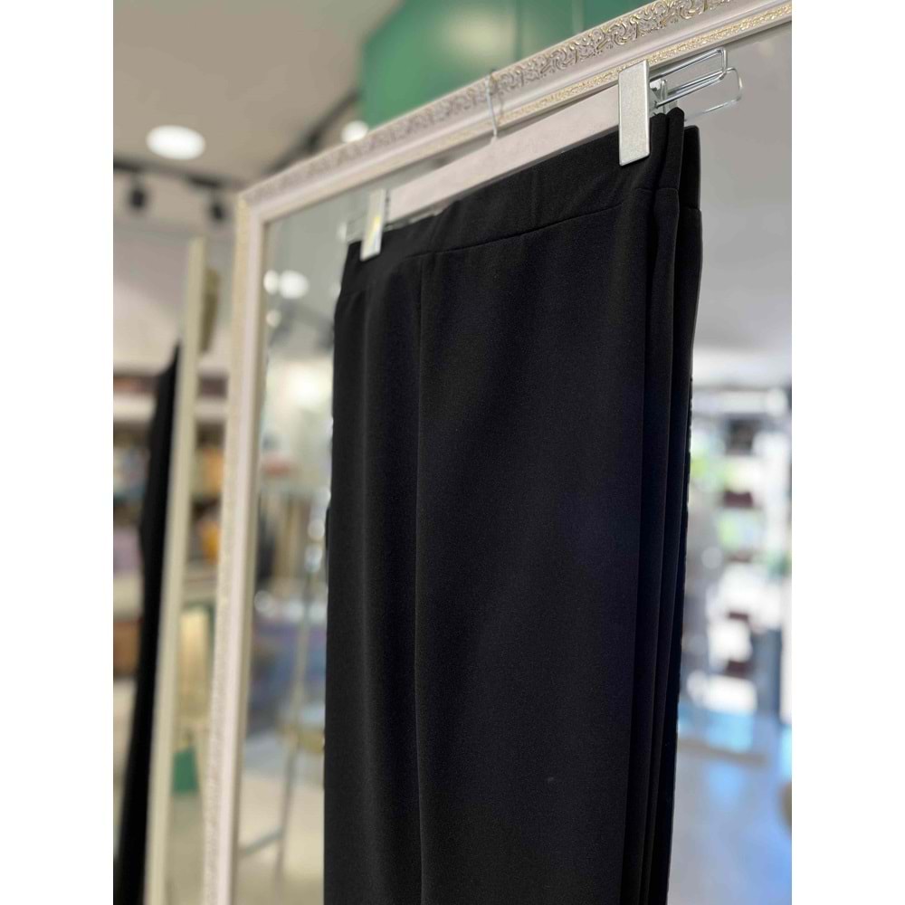 SENNUR İSPANYOL PAÇA PANTOLON - SİYAH - 52