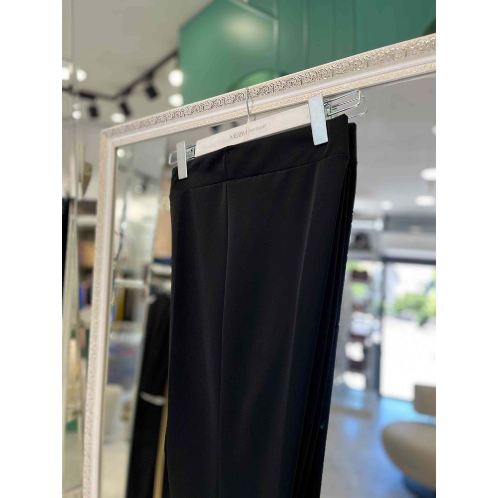 DUHAS İSPANYOL PAÇA PANTOLON - SİYAH - 38