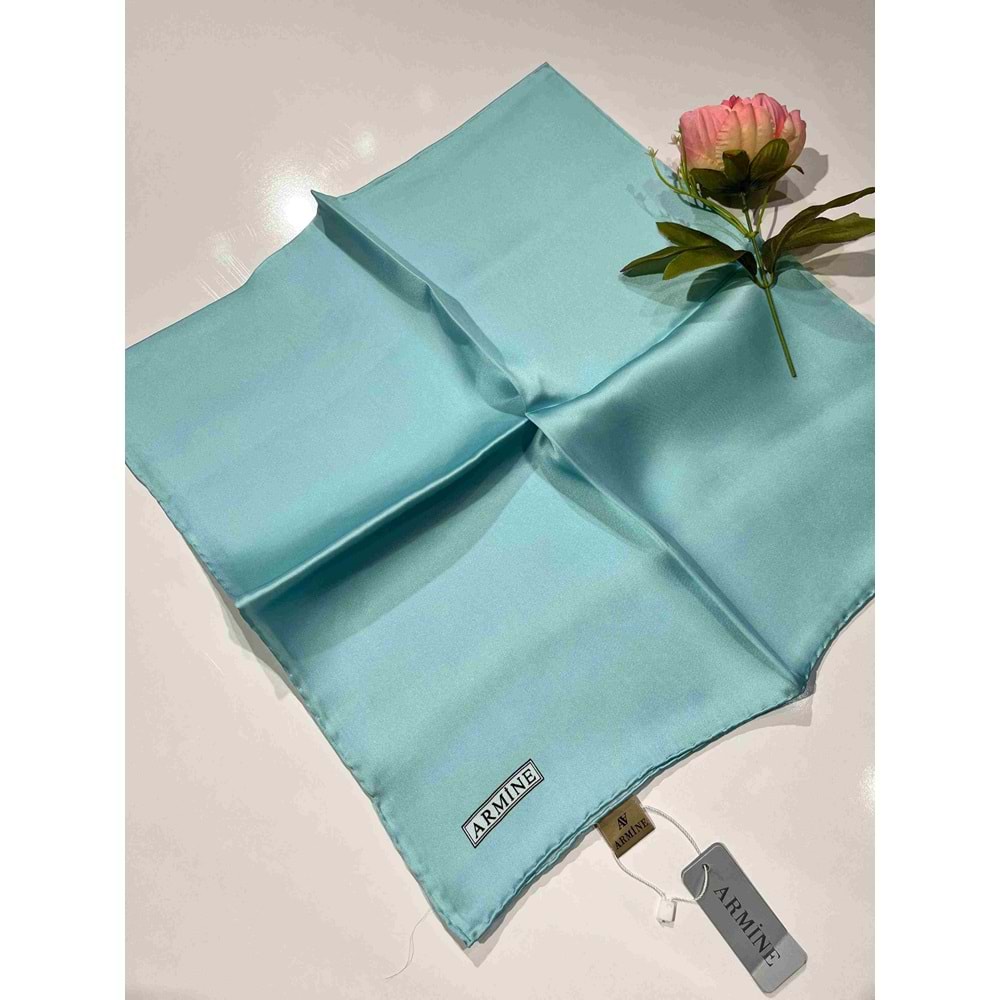 ARMİNE DÜZ RENK İPEK EŞARP - 4