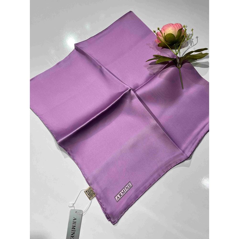 ARMİNE DÜZ RENK İPEK EŞARP - 6