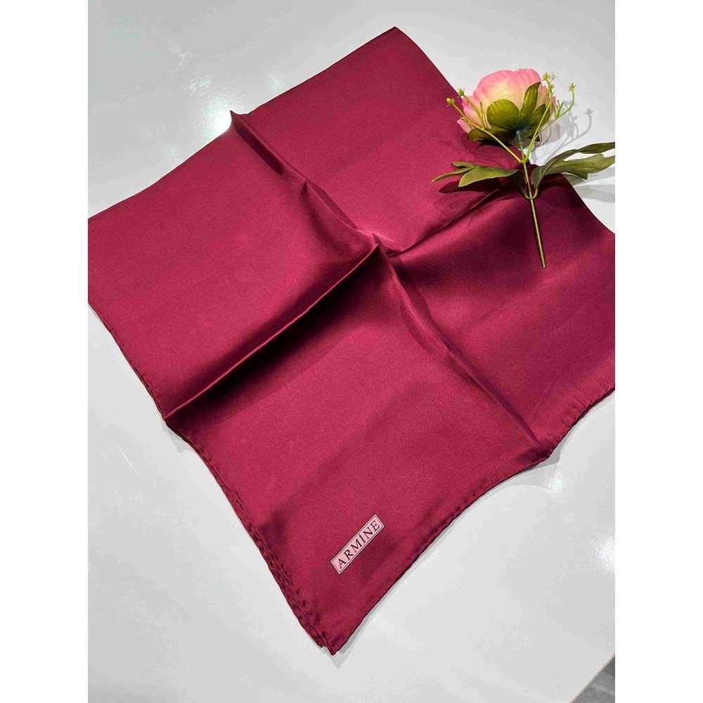 ARMİNE DÜZ RENK İPEK EŞARP - 9