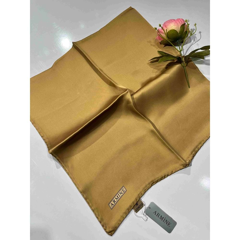 ARMİNE DÜZ RENK İPEK EŞARP - 11