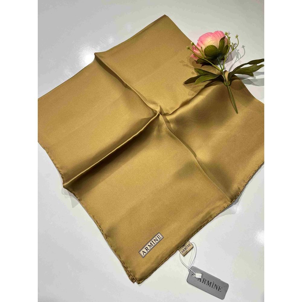 ARMİNE DÜZ RENK İPEK EŞARP - 12