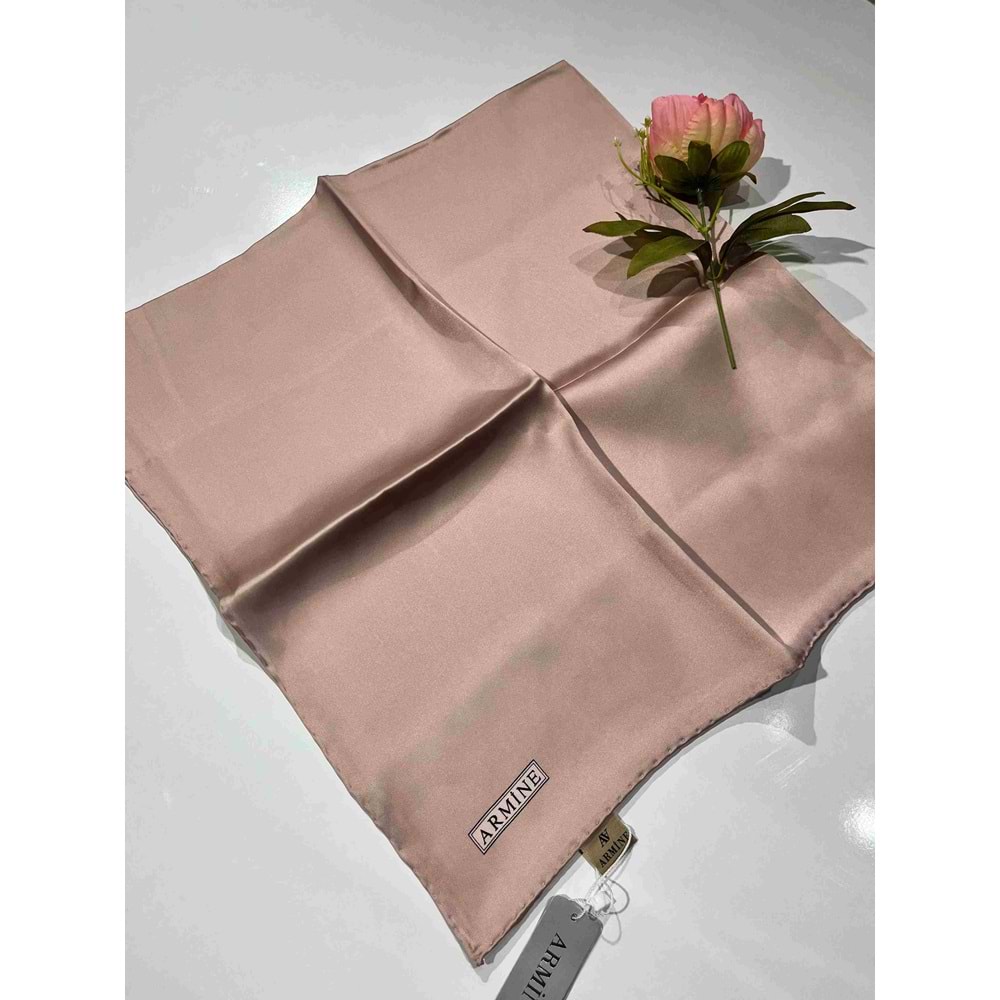 ARMİNE DÜZ RENK İPEK EŞARP - 14