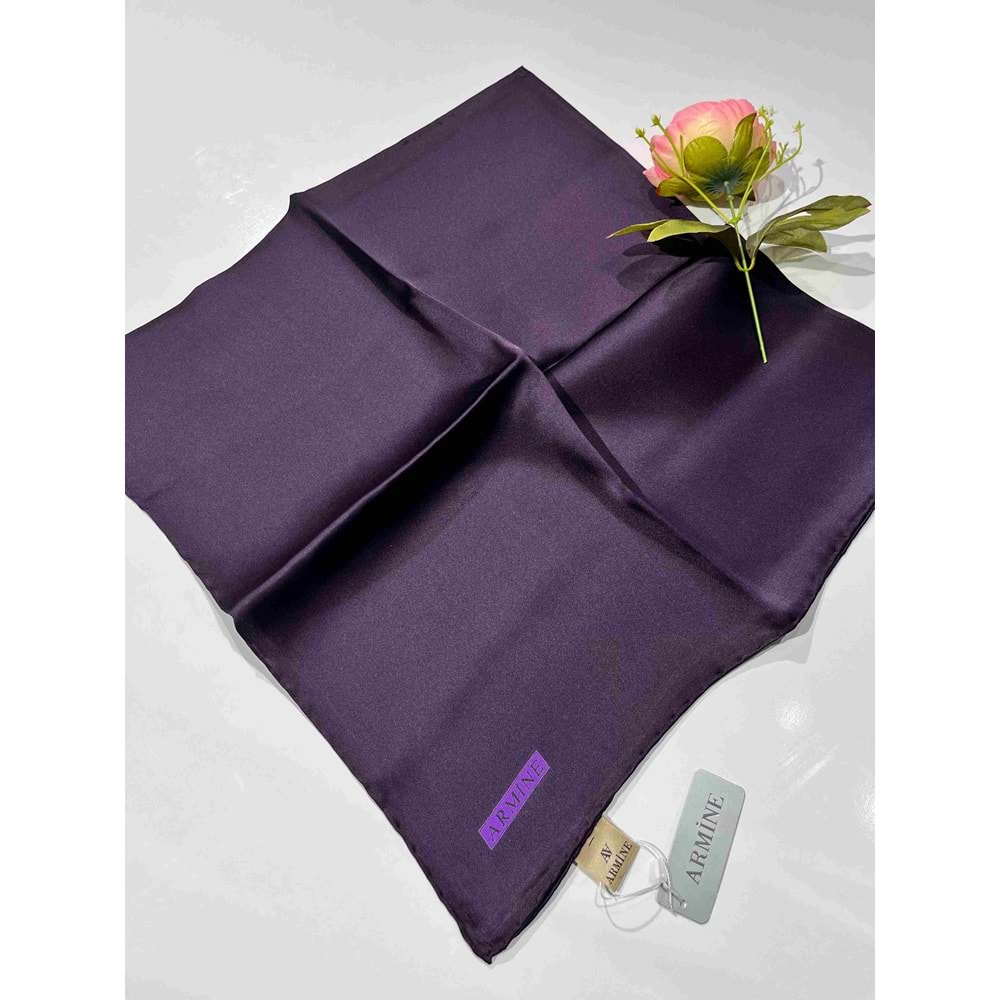 ARMİNE DÜZ RENK İPEK EŞARP - 16