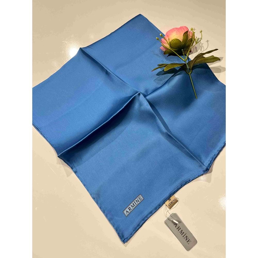 ARMİNE DÜZ RENK İPEK EŞARP - 19