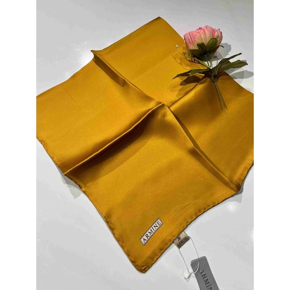 ARMİNE DÜZ RENK İPEK EŞARP - 21