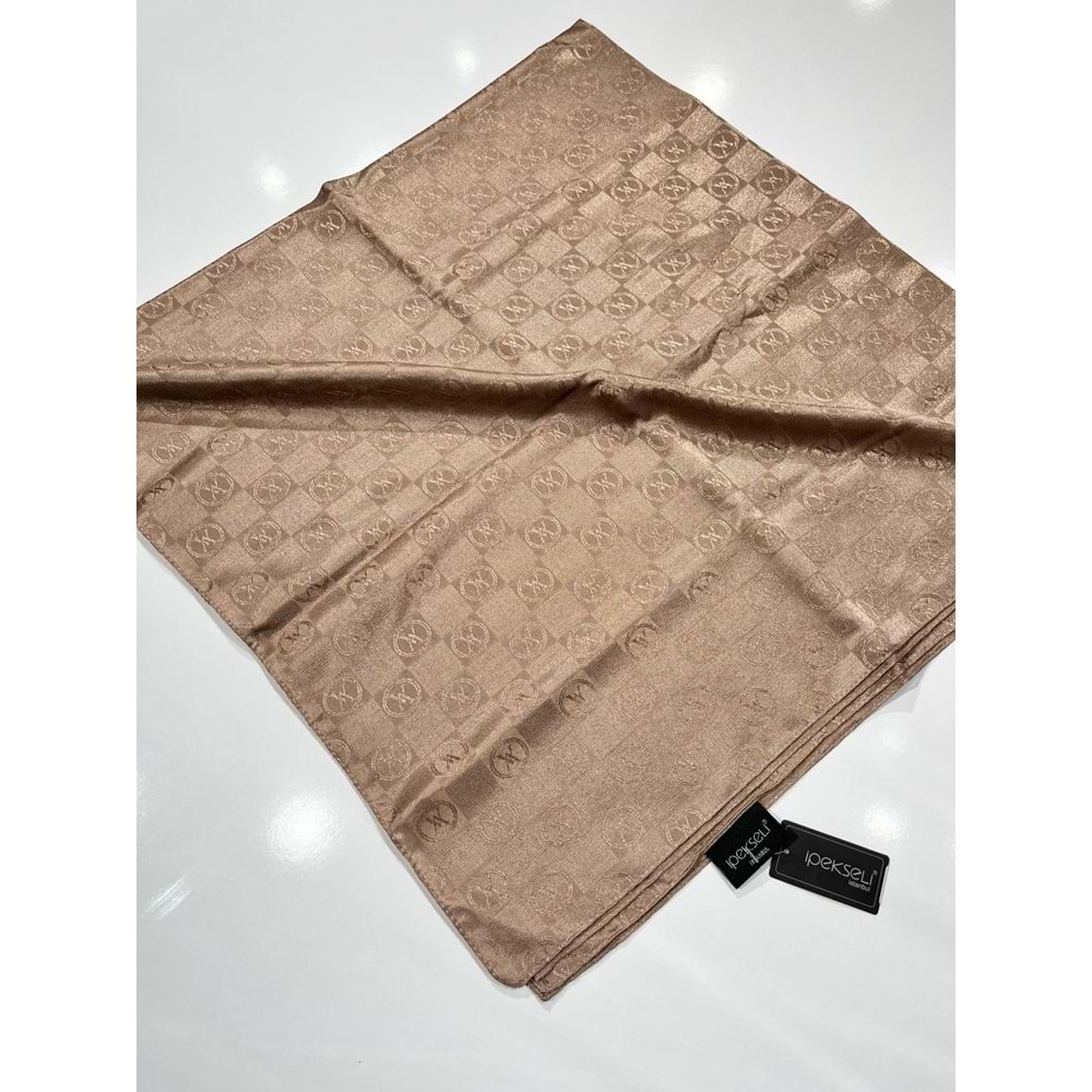 İPEKSELİ PAMUKLU LOGO EŞARP - 4