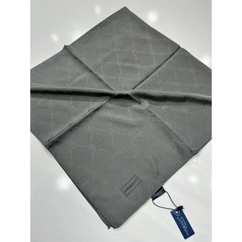 PİRAMİT PAMUKLU LOGO EŞARP - 12