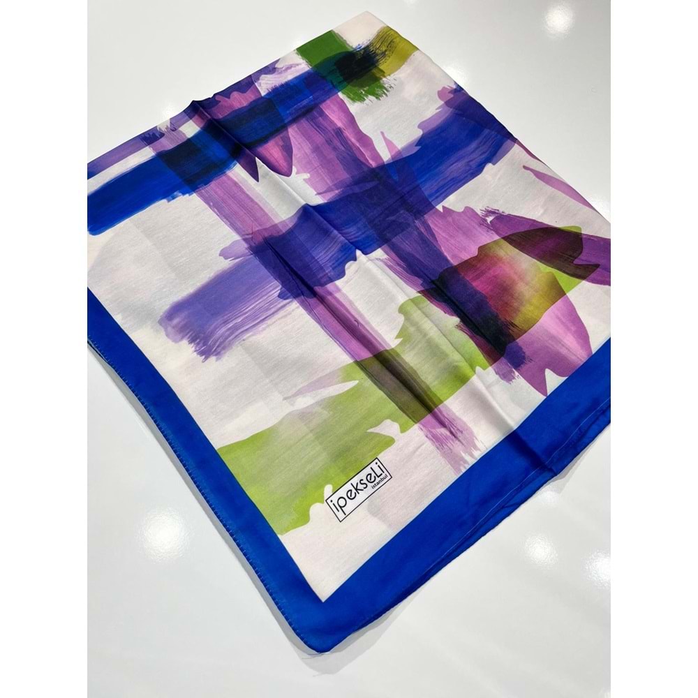 İPEKSELİ PAMUKLU EŞARP SPOR DESEN - 1