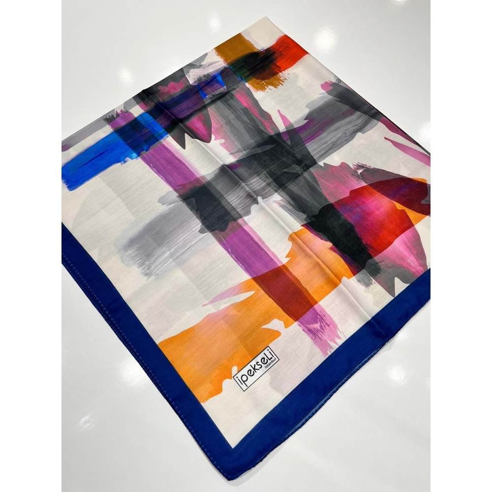 İPEKSELİ PAMUKLU EŞARP SPOR DESEN - 3