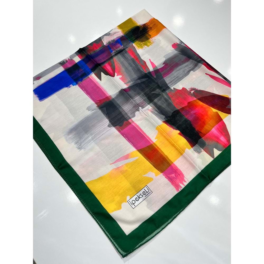 İPEKSELİ PAMUKLU EŞARP SPOR DESEN - 5