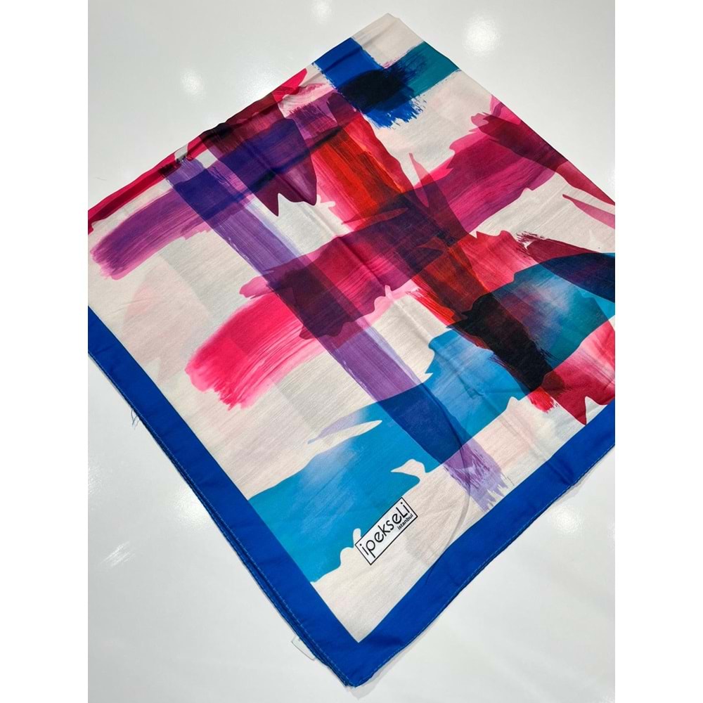 İPEKSELİ PAMUKLU EŞARP SPOR DESEN - 6