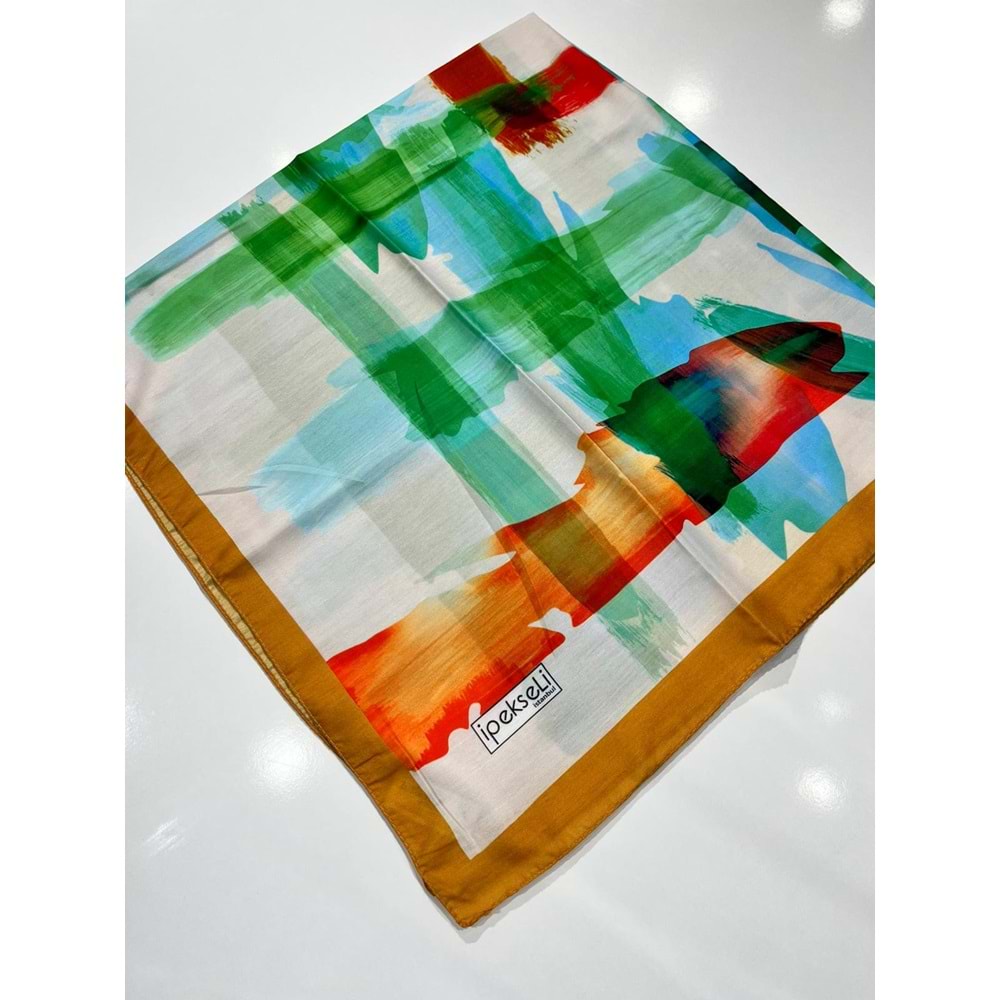 İPEKSELİ PAMUKLU EŞARP SPOR DESEN - 13