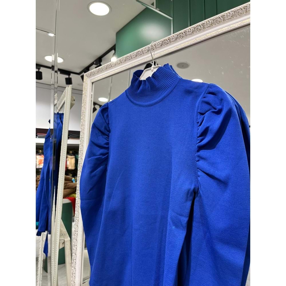 JOY IN JOY PRENSES KOL TRİKO BODY - SAKS MAVİSİ - STANDART