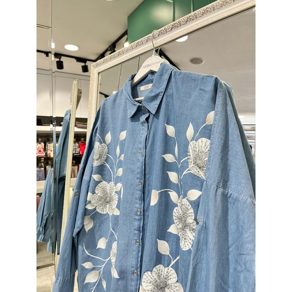 ADN KOT GÖMLEK 4812 - AÇIK MAVİ - STANDART