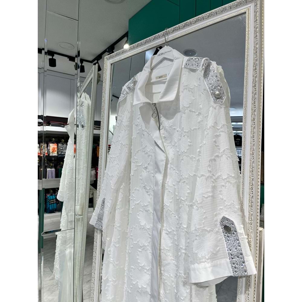 ADN TÜLLÜ KAP - BEYAZ - 3