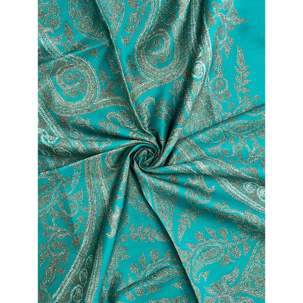 SİYANE ŞAL DESEN PAMUKLU ŞAL - 7